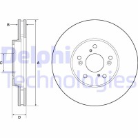BG4687 DELPHI Гальмівний диск