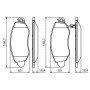 0 986 494 047 BOSCH Комплект гальмівних колодок дисковий гальм
