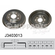 J3403013 NIPPARTS Гальмівний барабан