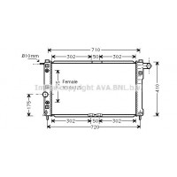 DW2010 AVA QUALITY COOLING Радіатор охолодження двигуна