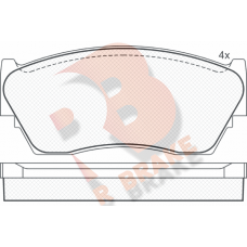RB0937 R BRAKE Комплект гальмівних колодок дисковий гальм