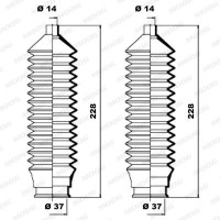 K150085 MOOG Комплект пильника рульове управління