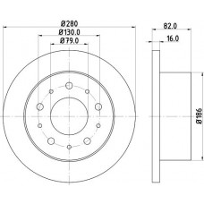 8DD 355 108-981 HELLA Гальмівний диск