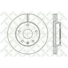 6020-5006V-SX STELLOX Гальмівний диск