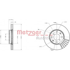 6110255 METZGER Гальмівний диск