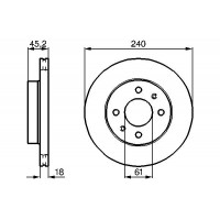 0 986 478 533 BOSCH Гальмівний диск
