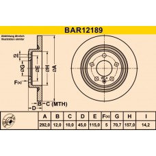 BAR12189 BARUM Гальмівний диск