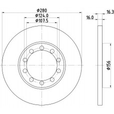 8DD 355 113-291 HELLA Гальмівний диск