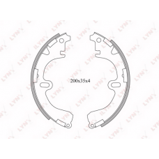 BS-7503 LYNXauto Комплект гальмівних колодок