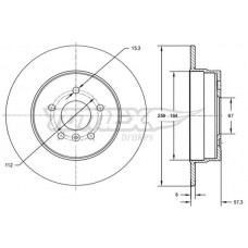 TX 72-68 TOMEX Brakes Гальмівний диск