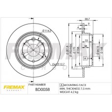 BD0058 FREMAX BRAKE DISC HIGH CARBON