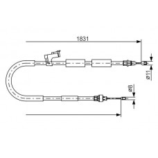 1 987 482 058 BOSCH Тросик, cтояночный тормоз
