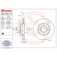 09.5724.10 BREMBO Гальмівний диск
