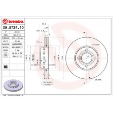 09.5724.10 BREMBO Гальмівний диск