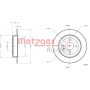 6110792 METZGER Гальмівний диск