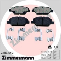 22139.190.2 ZIMMERMANN Комплект гальмівних колодок дисковий гальм