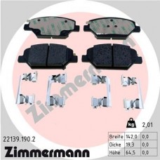 22139.190.2 ZIMMERMANN Комплект гальмівних колодок дисковий гальм