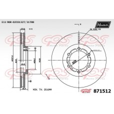 871512 MAXTECH Гальмівний диск