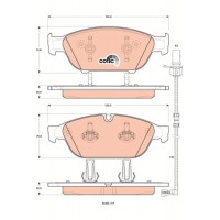 GDB1897 TRW Комплект гальмівних колодок дисковий гальм