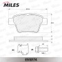 E510174 MILES Комплект гальмівних колодок дисковий гальм