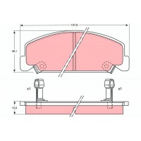 GDB764 TRW Комплект гальмівних колодок дисковий гальм