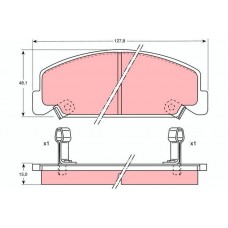 GDB764 TRW Комплект гальмівних колодок дисковий гальм