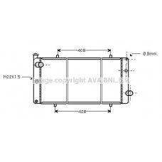 PE2080 AVA QUALITY COOLING Радіатор охолодження двигуна