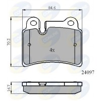 CBP01728 COMLINE КомплеК т гальмівних колодок, дискове гальмо