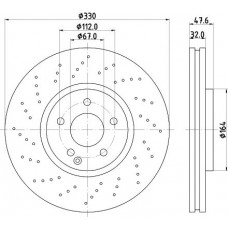 8DD 355 128-151 HELLA Гальмівний диск