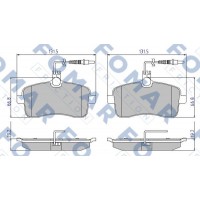 FO 919881 FOMAR Friction КомплеК т гальмівних колодок, дискове гальмо