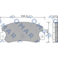FO 658581 FOMAR Friction КомплеК т гальмівних колодок, дискове гальмо
