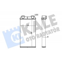 346720 KALE OTO RADYATÖR Теплообмінник обігрів салону
