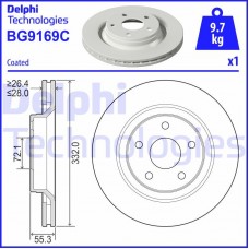 BG9169C DELPHI Гальмівний диск