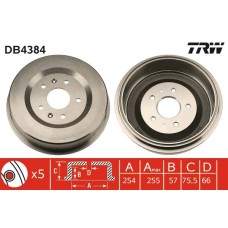 DB4384 TRW Гальмівний барабан