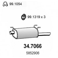 34.7066 ASSO Глушник вихлопних газів кінцевий