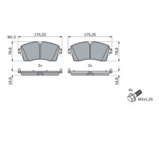 0 986 424 871 BOSCH КомплеК т гальмівних колодок, дискове гальмо