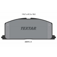 2087001 TEXTAR Комплект гальмівних колодок дисковий гальм