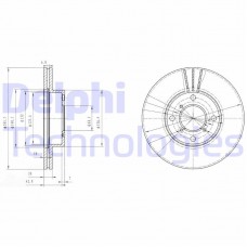 BG3341 DELPHI Гальмівний диск