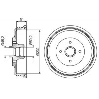 0 986 477 200 BOSCH Гальмівний барабан