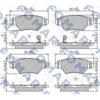FO 668181 FOMAR Friction Комплект гальмівних колодок дисковий гальм