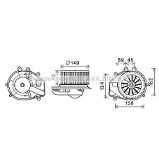 VN8352 AVA QUALITY COOLING Вентилятор салону