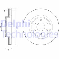 BG4941 DELPHI Гальмівний диск