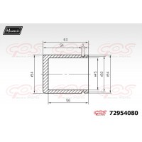 72954080 MAXTECH Поршень корпус скоби гальма