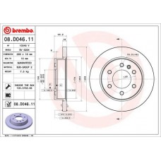 08.D046.11 BREMBO Гальмівний диск