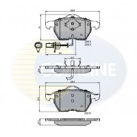 CBP11542 COMLINE КомплеК т гальмівних колодок, дискове гальмо