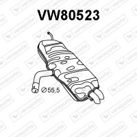 VW80523 VENEPORTE Глушник вихлопних газів кінцевий