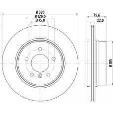 8DD 355 112-251 HELLA Гальмівний диск