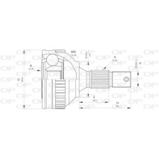 CVJ5216.10 OPEN PARTS Шарнирный комплект, Привідний вал