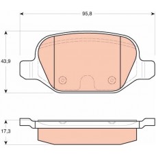 GDB1646 TRW Комплект гальмівних колодок дисковий гальм