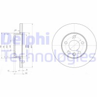 BG3415 DELPHI Гальмівний диск